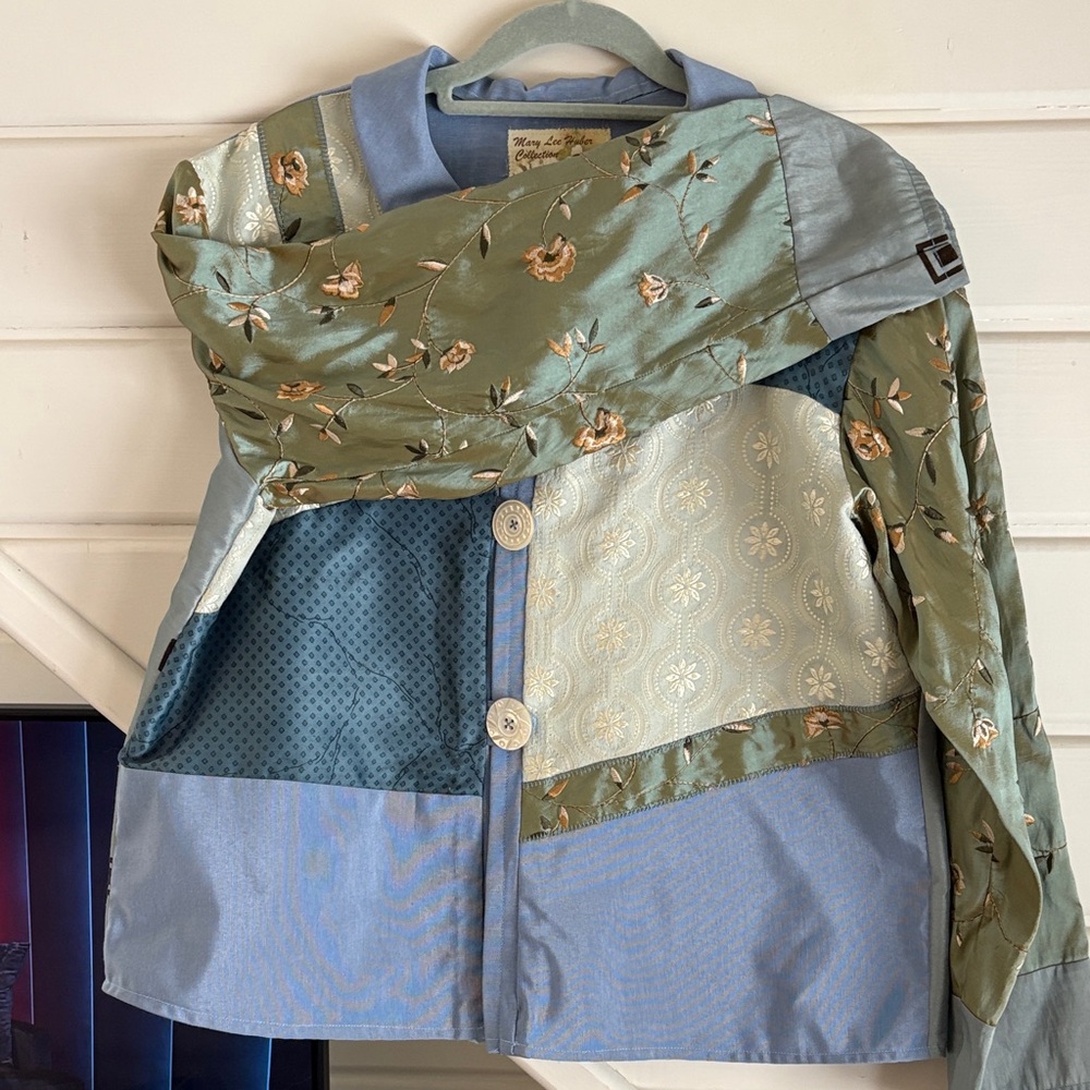Patchwork Button-Up Jacket - Picture 3 of 4
